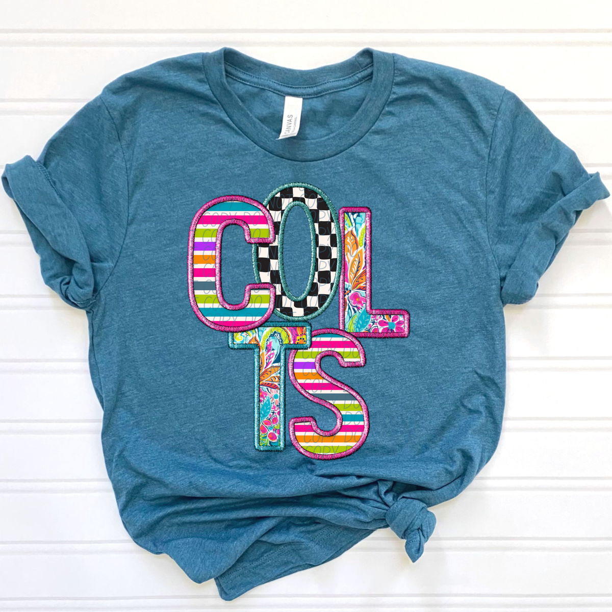 COLTS bright patterns (CITY) DTF transfer