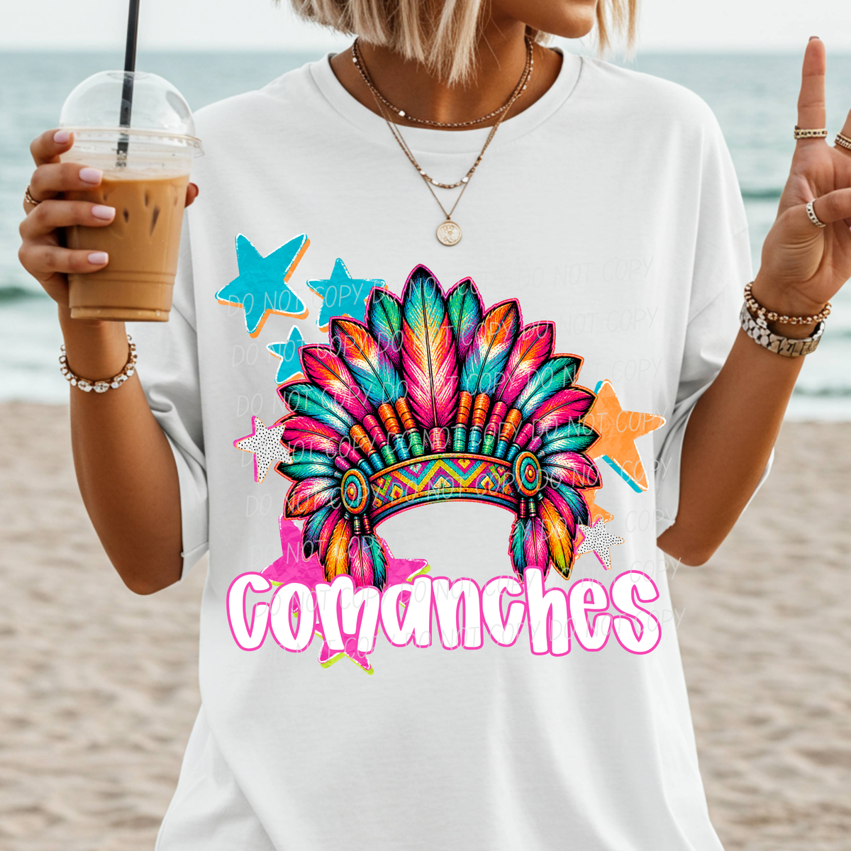 Comanches pop art with stars (CITY) DTF Transfer