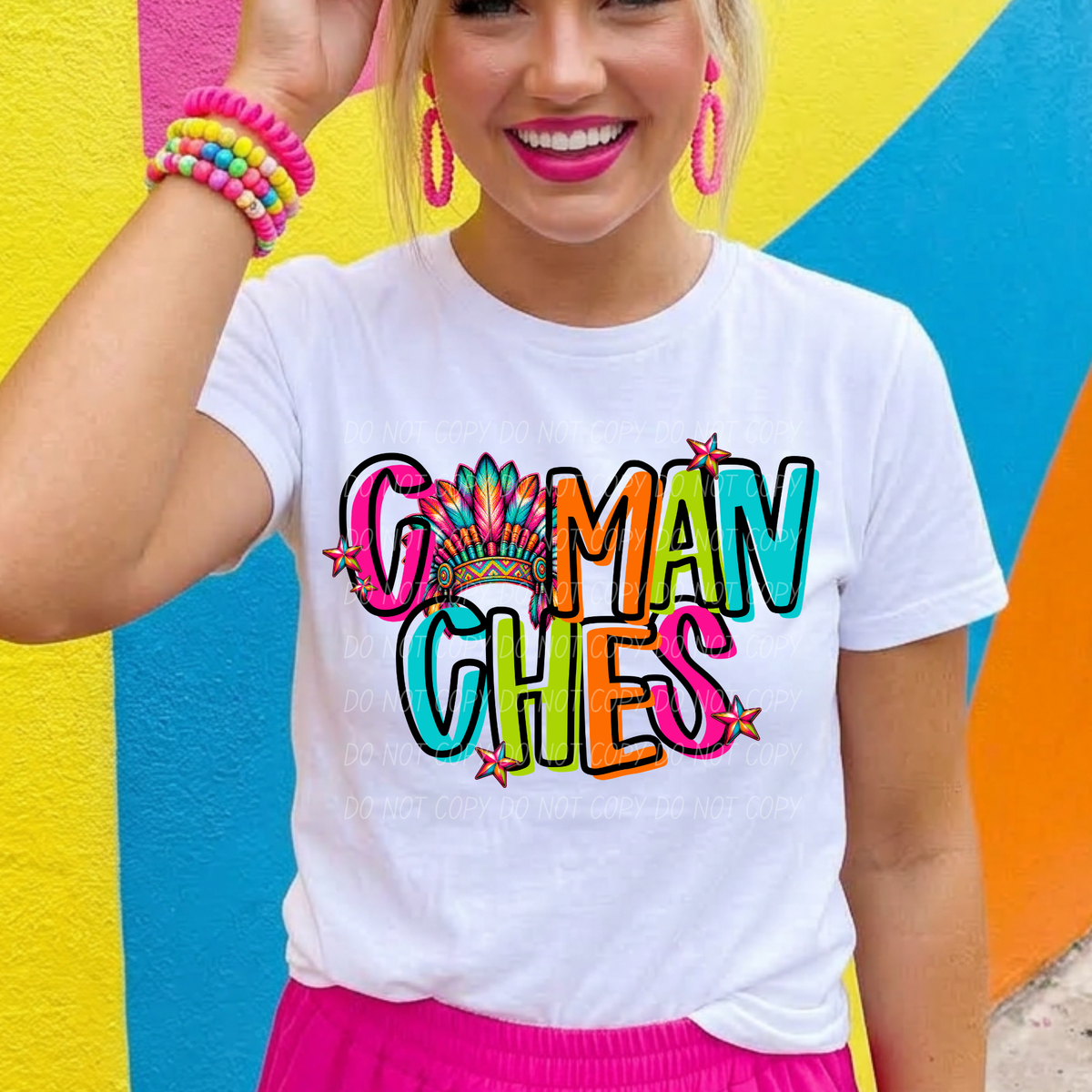 comanches rainbow stacked with head (city) DTF Transfer