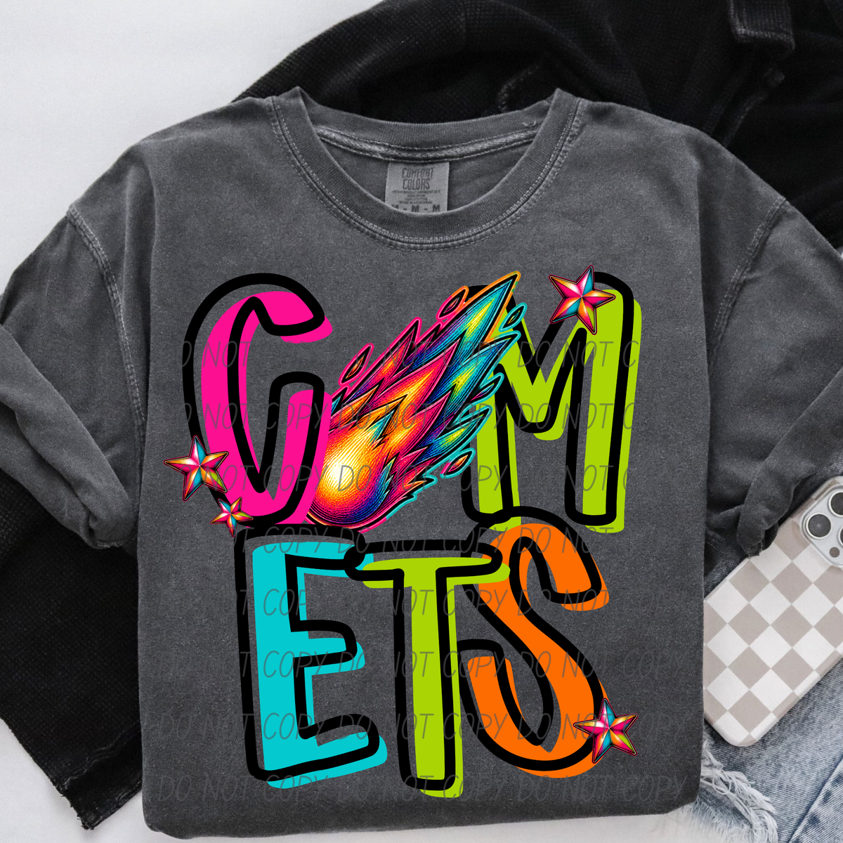 Comets Friday night neon (City) DTF Transfer