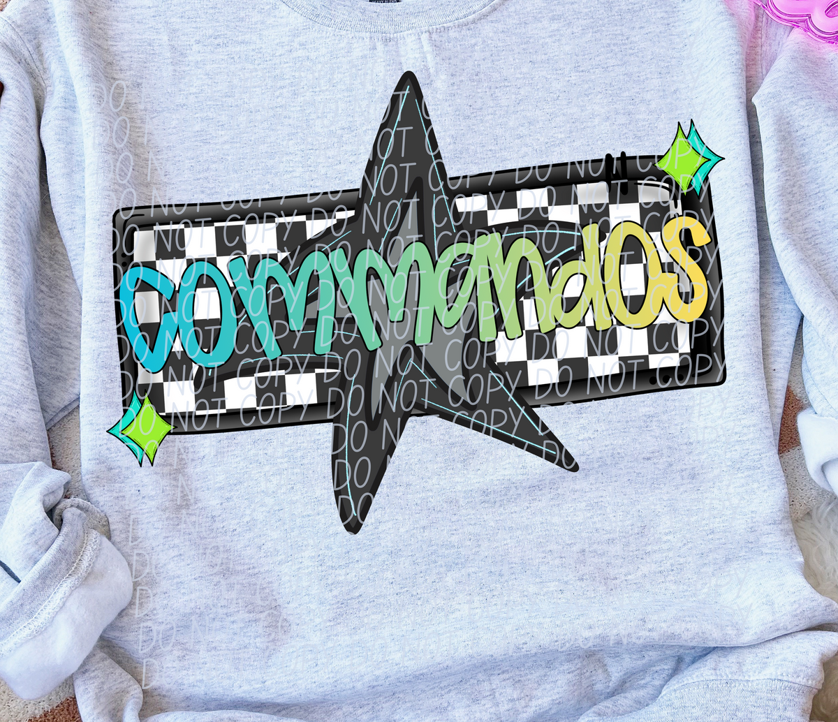 Commandos Skater Boy Mascot (City) DTF transfer