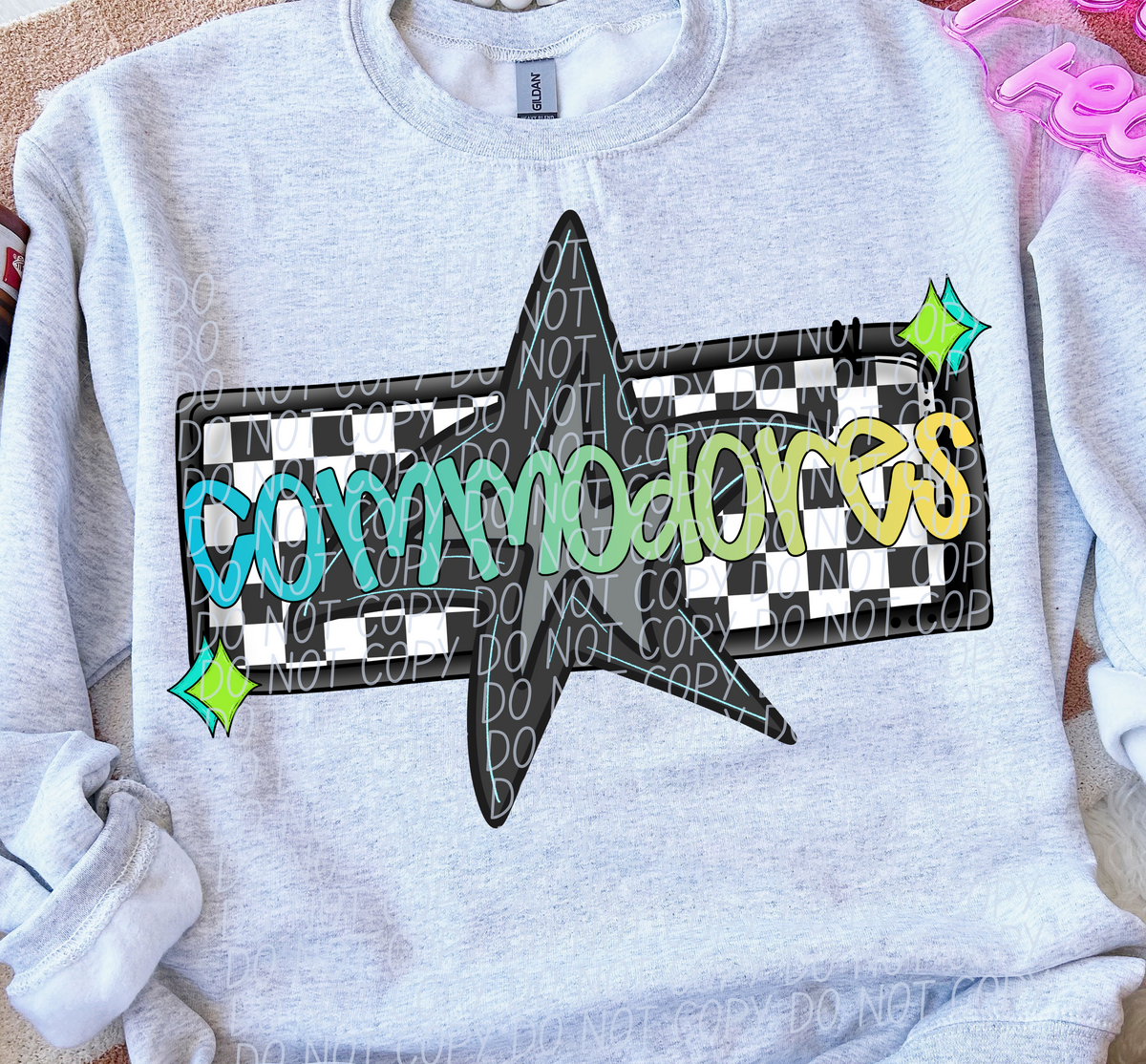 Commodores Skater Boy Mascot (City) DTF transfer