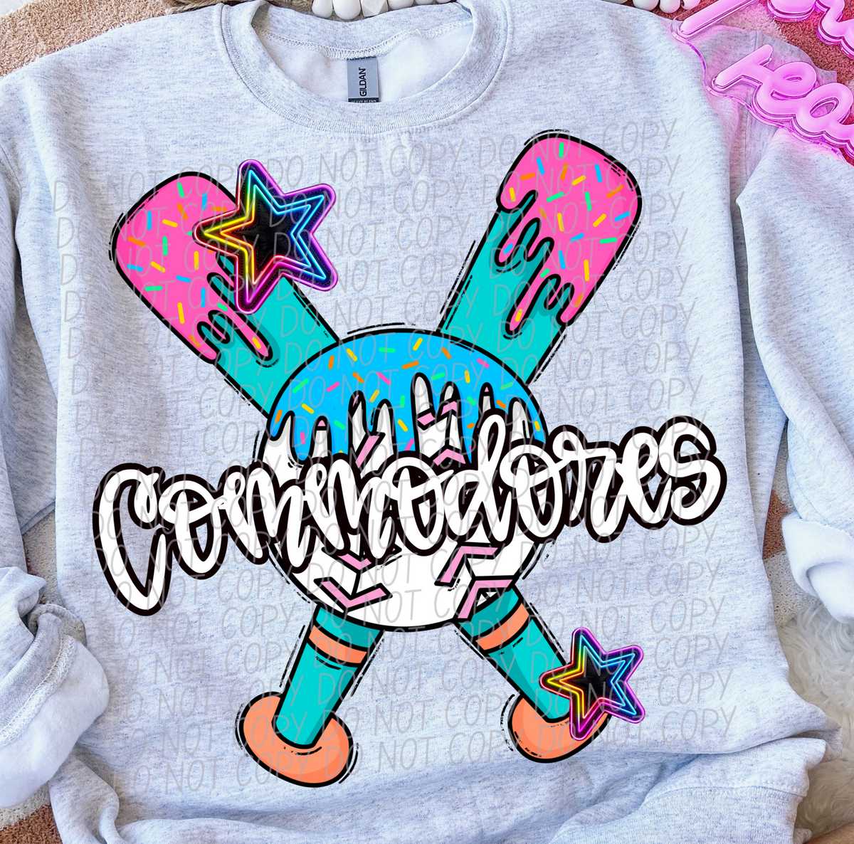 Dripping baseball Commodores (CITY) DTF transfer