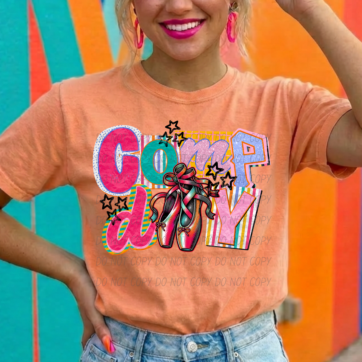 Comp day point shoes magazine font (City) DTF Transfer