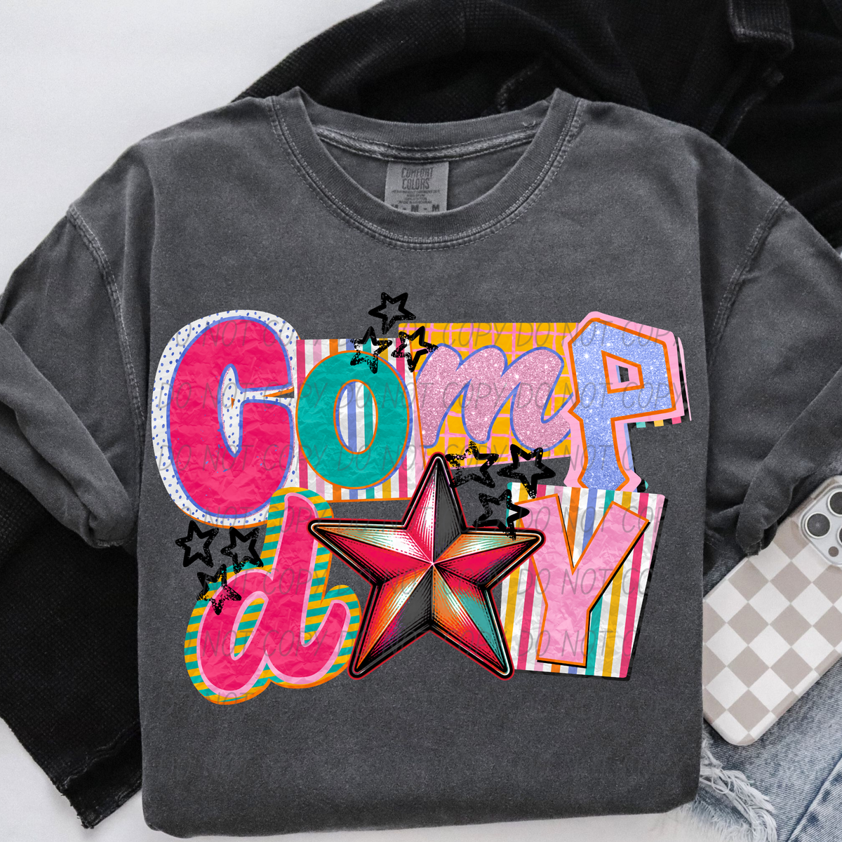 Comp day star magazine font (City) DTF Transfer
