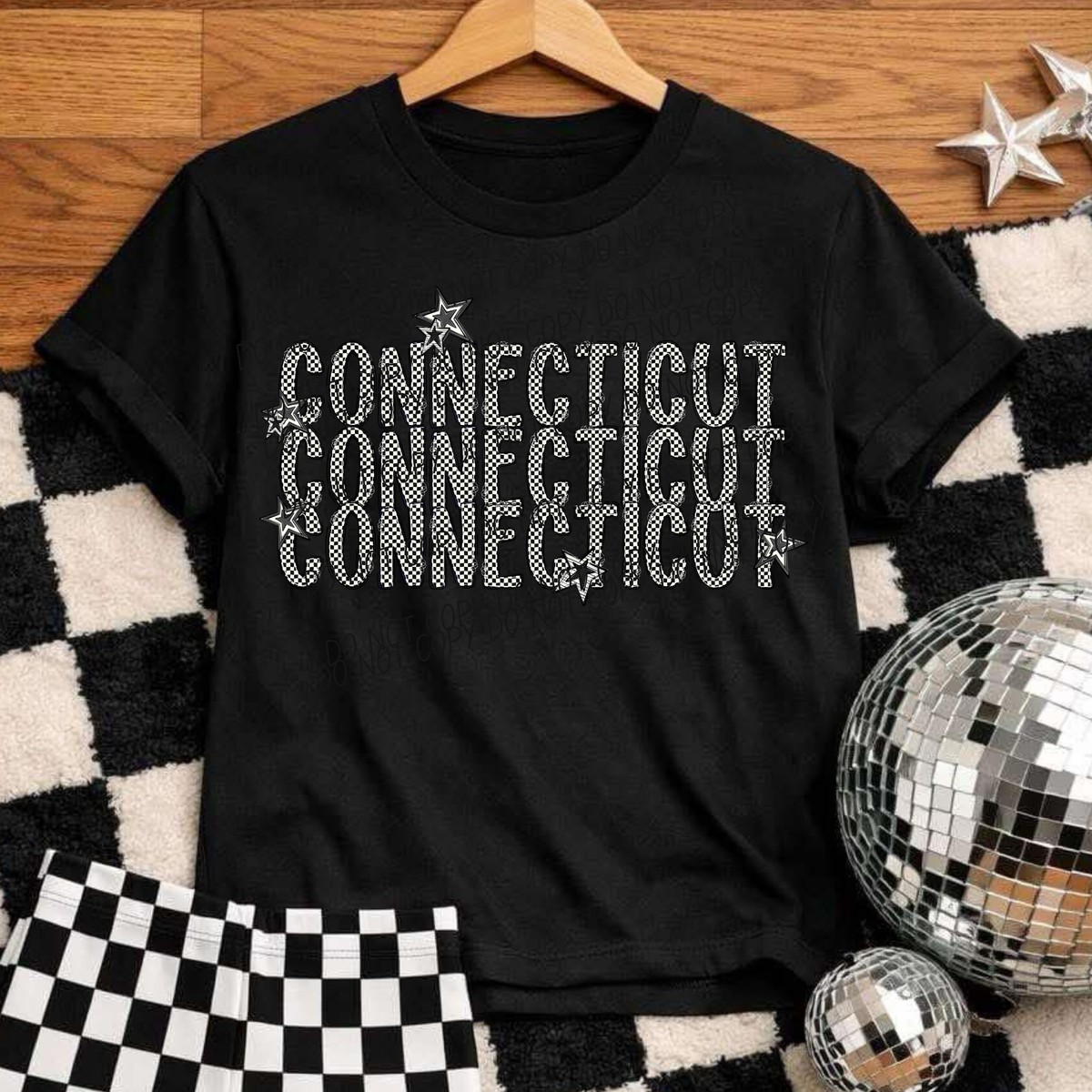 Connecticut checker star (City) DTF Transfer