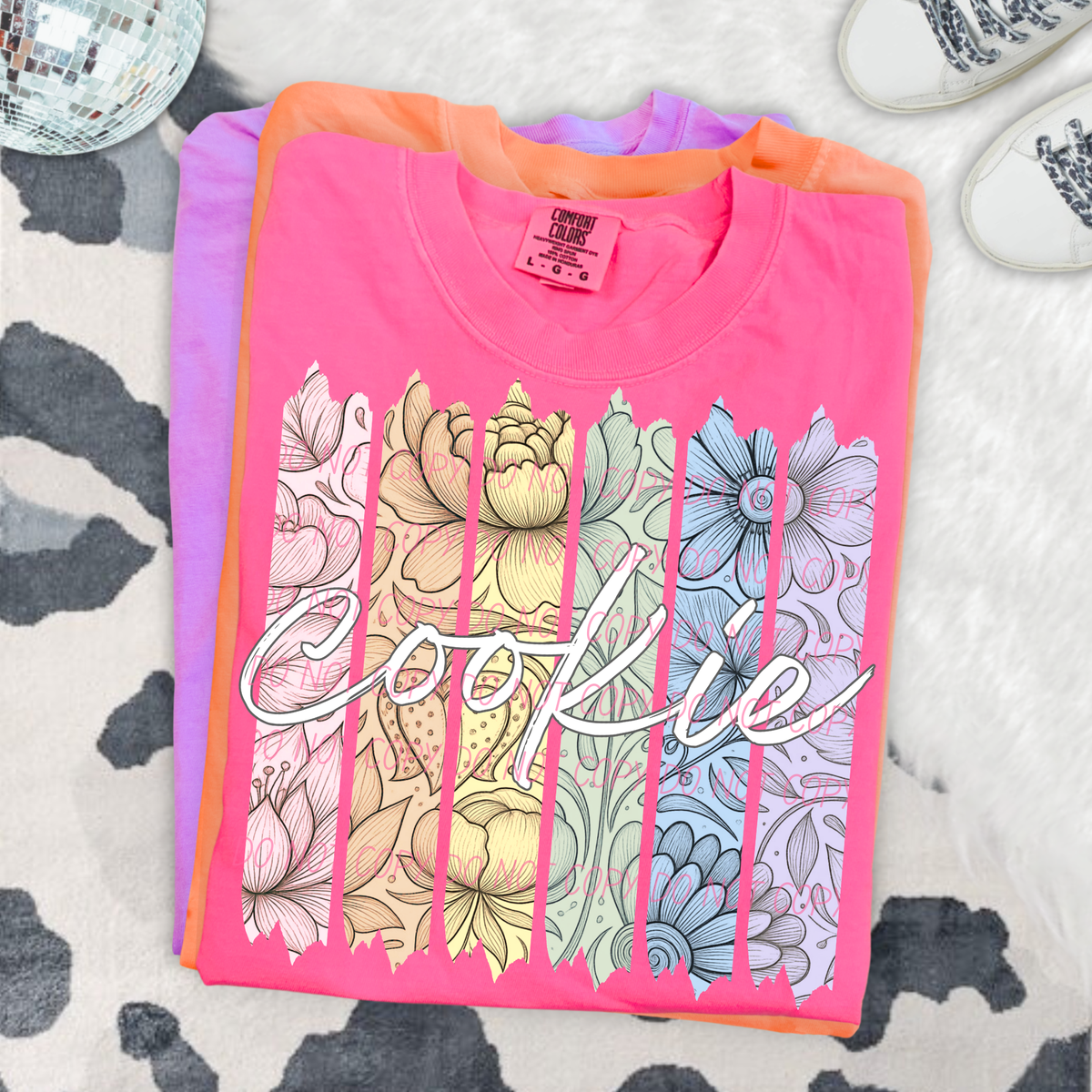Cookie rainbow floral (City) DTF Transfer