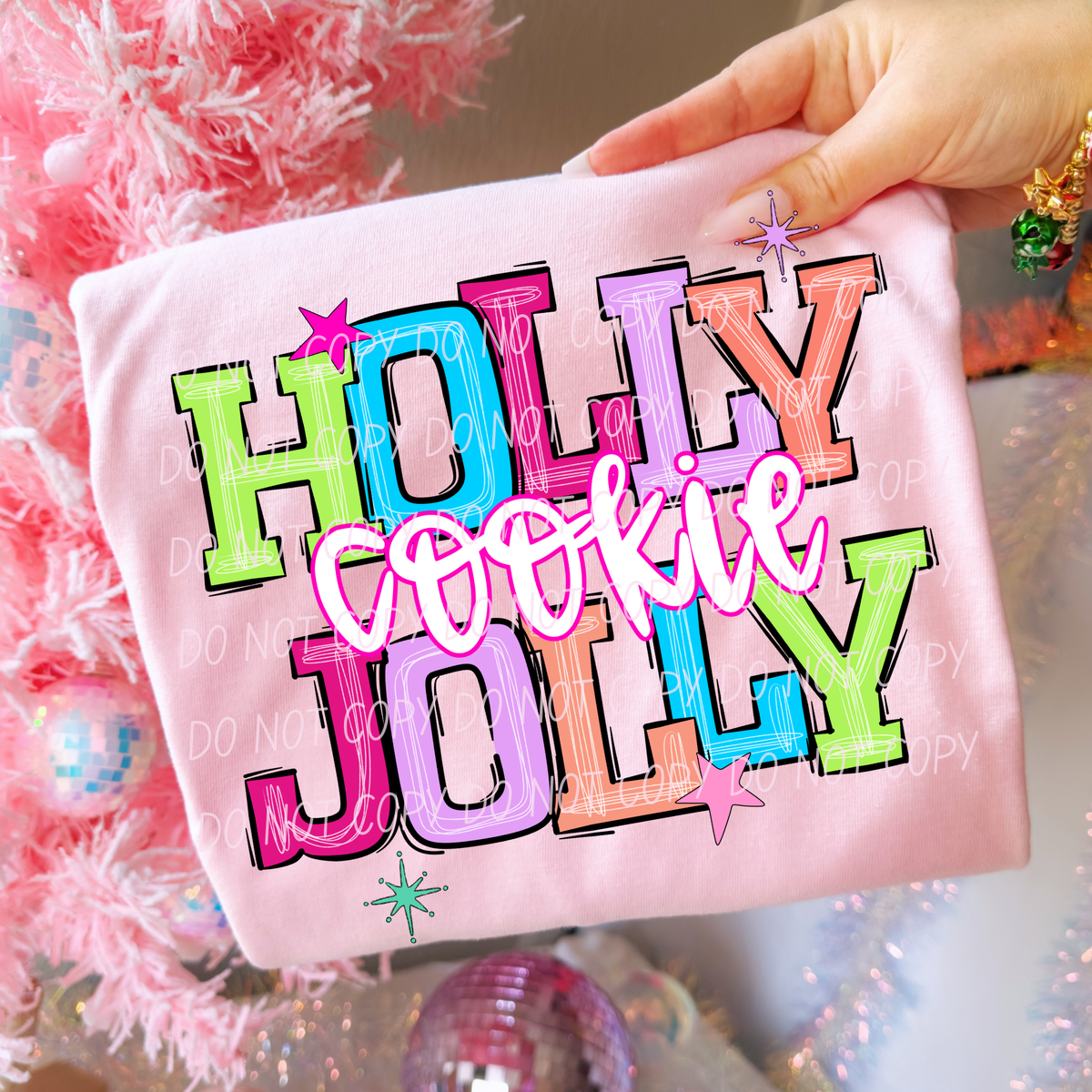 cookie holly jolly names (city) DTF Transfer