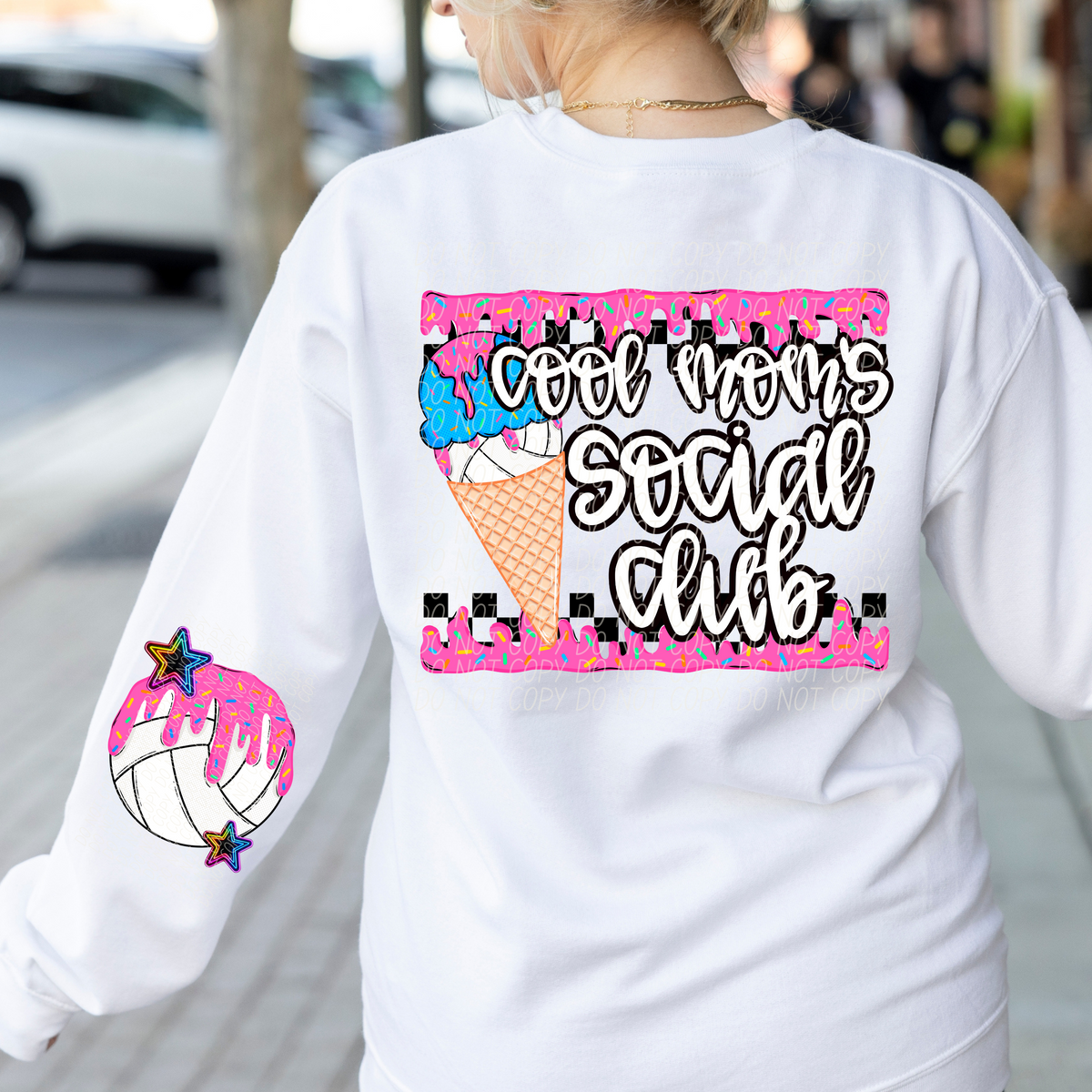 Cool mom volleyball drip (CITY) DTF transfer