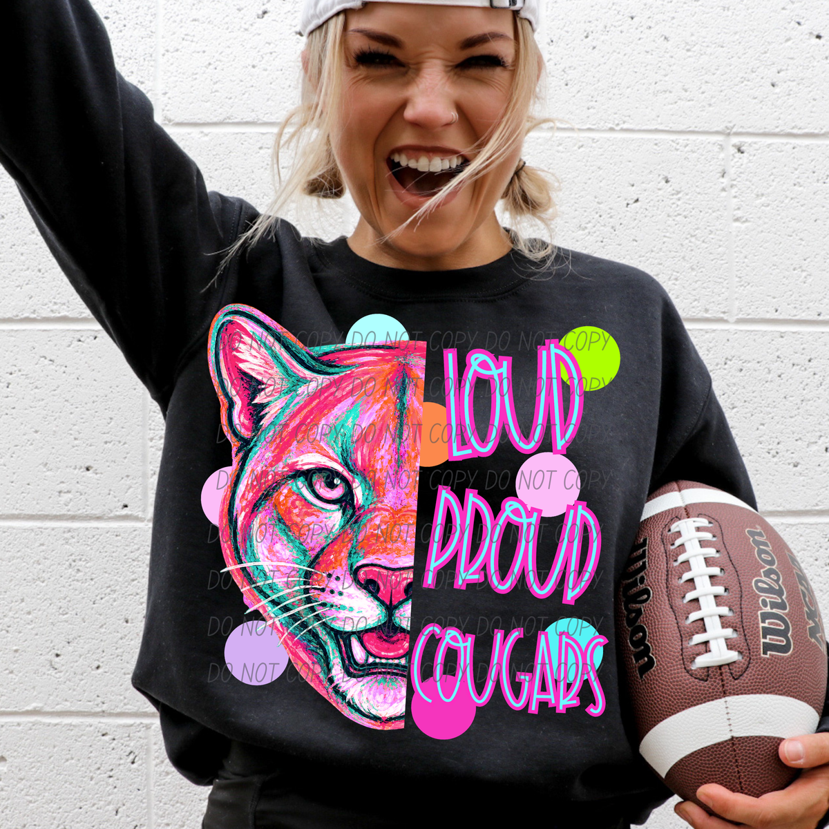 cougars loud proud polkadots (city) DTF transfer