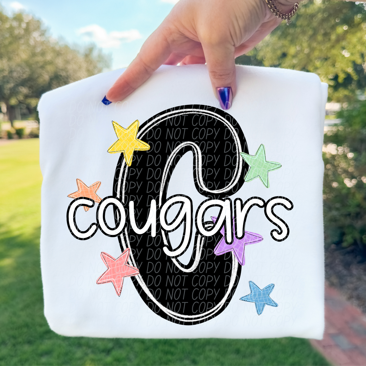 Cougars star Mascots (CITY) DTF transfer
