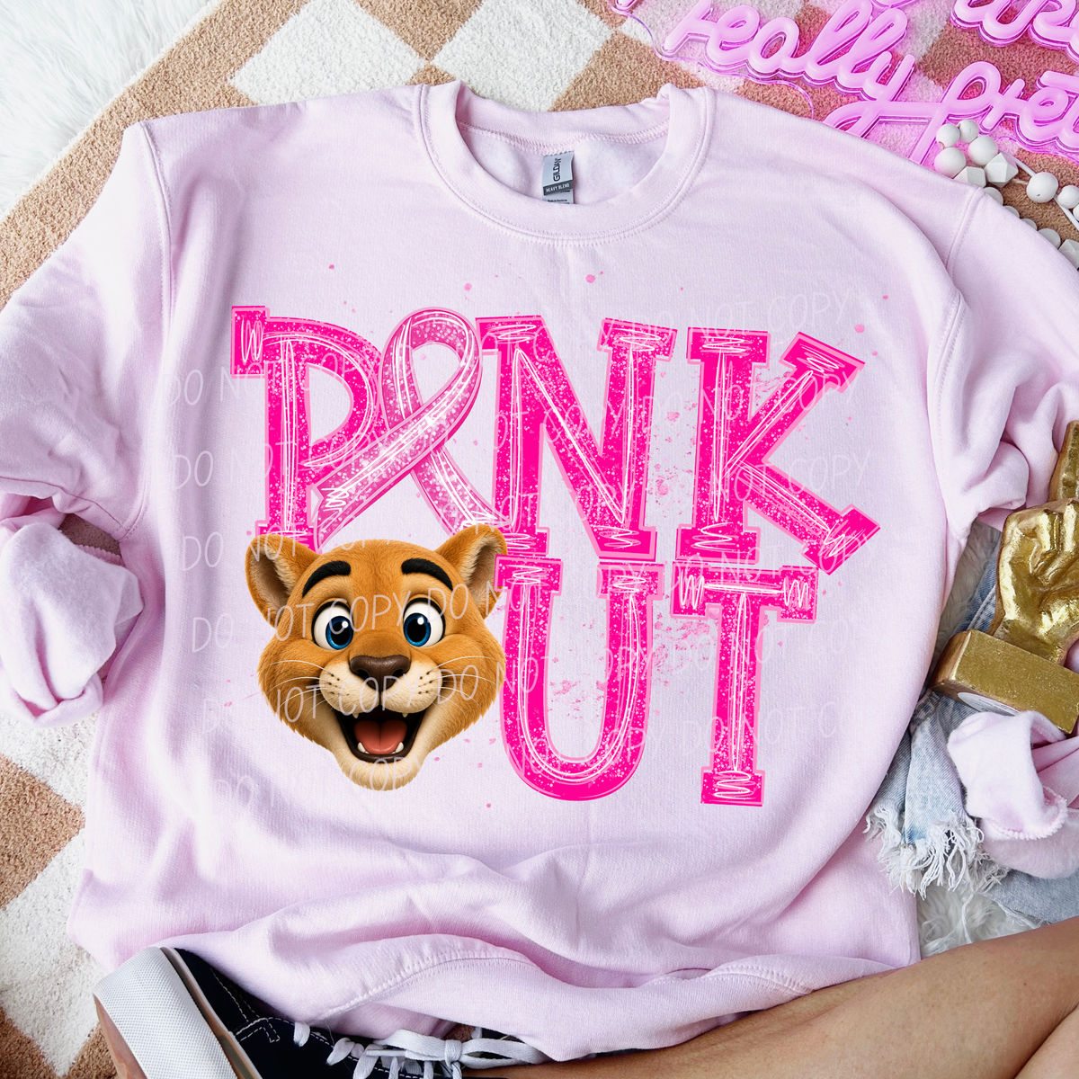 Cougars Pink out (city) DTF transfer
