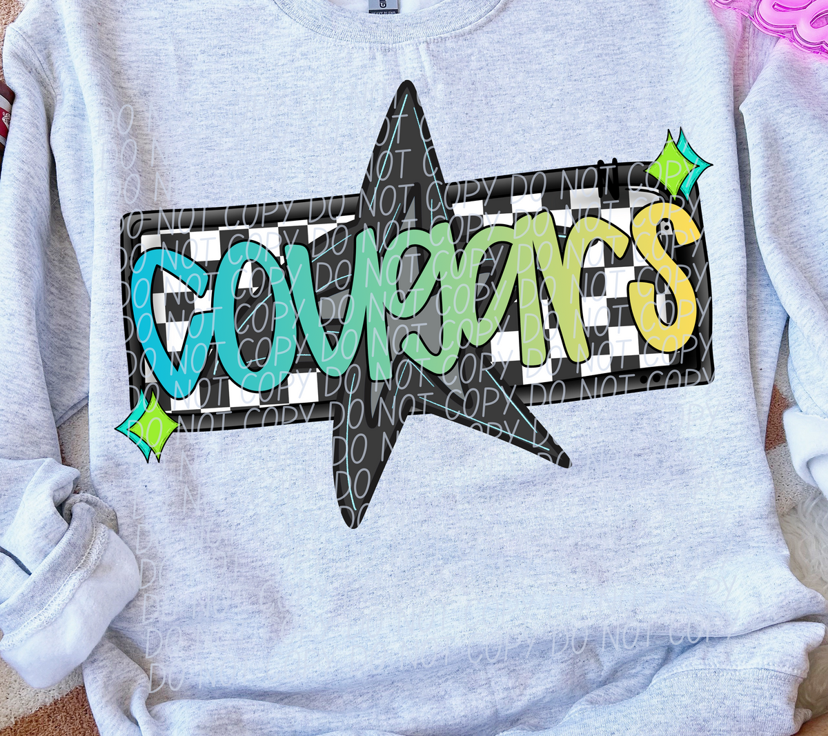 Cougars Skater Boy Mascot (City) DTF transfer