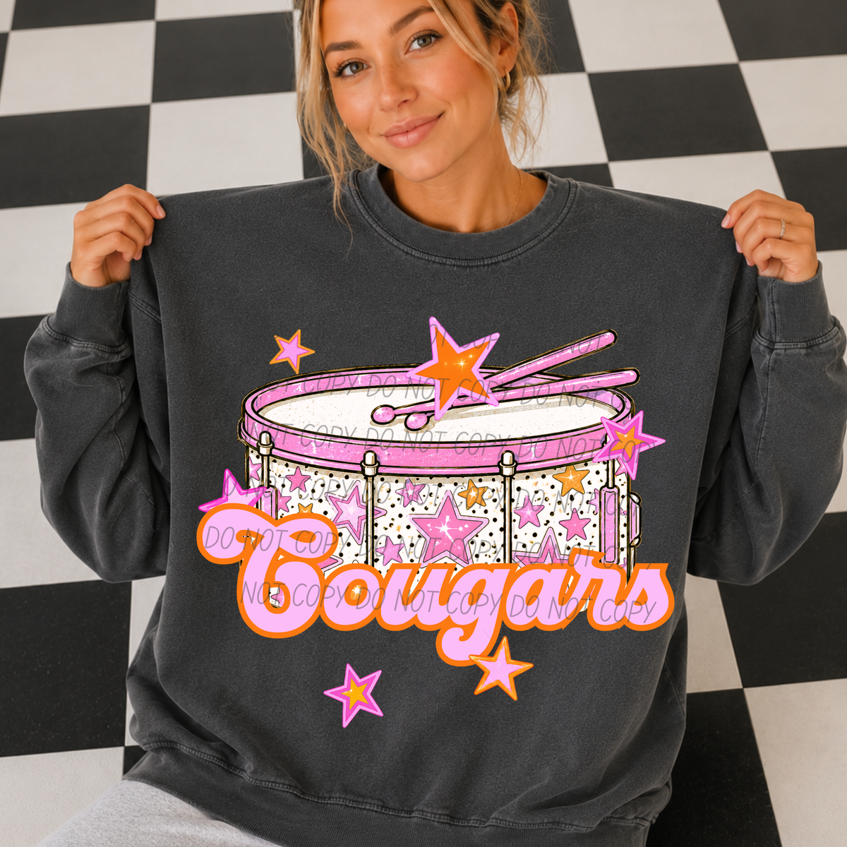 cougars pink band (city) DTF transfer