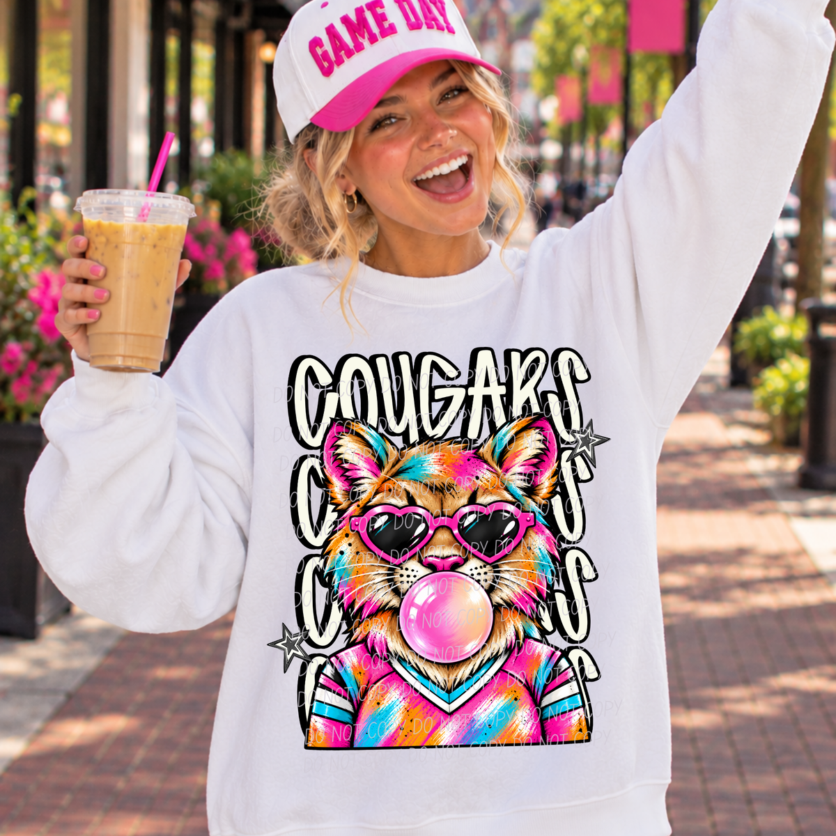 cougars pretty little rebels mascot (city) DTF Transfer