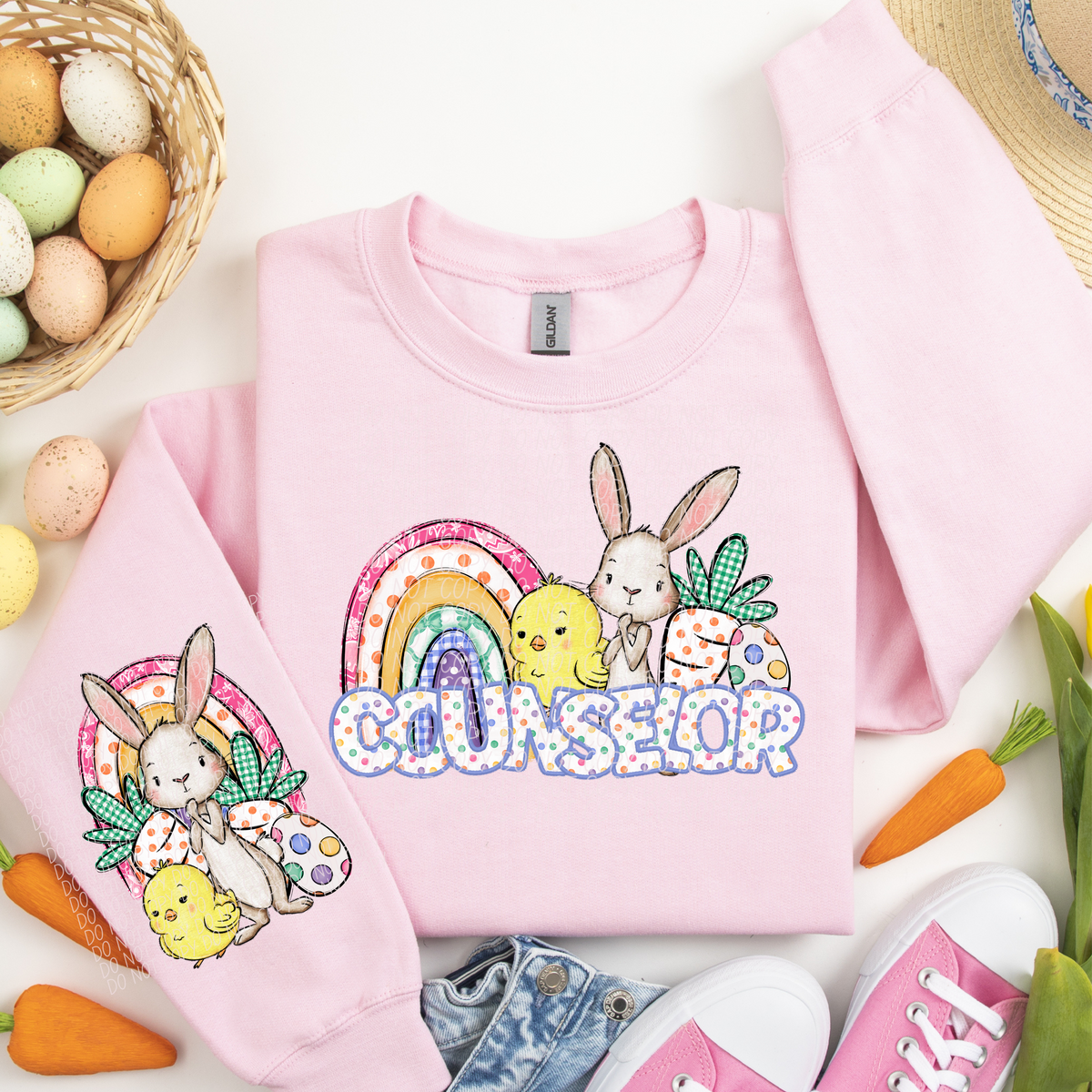 Counselor rainbow chick bunny (CITY) DTF transfer
