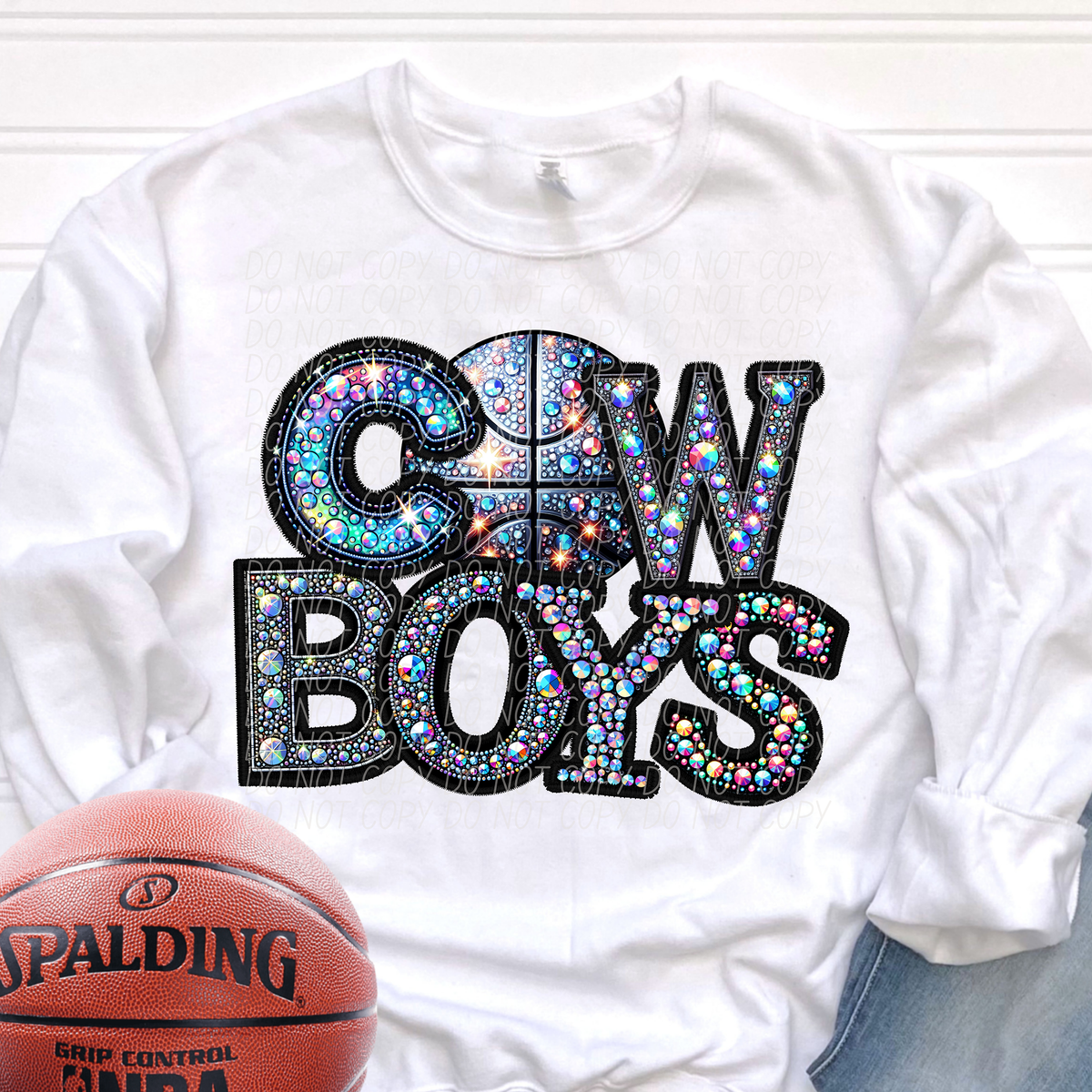 Cowboys Basketball Rhinestone (CITY) 66515 DTF transfer