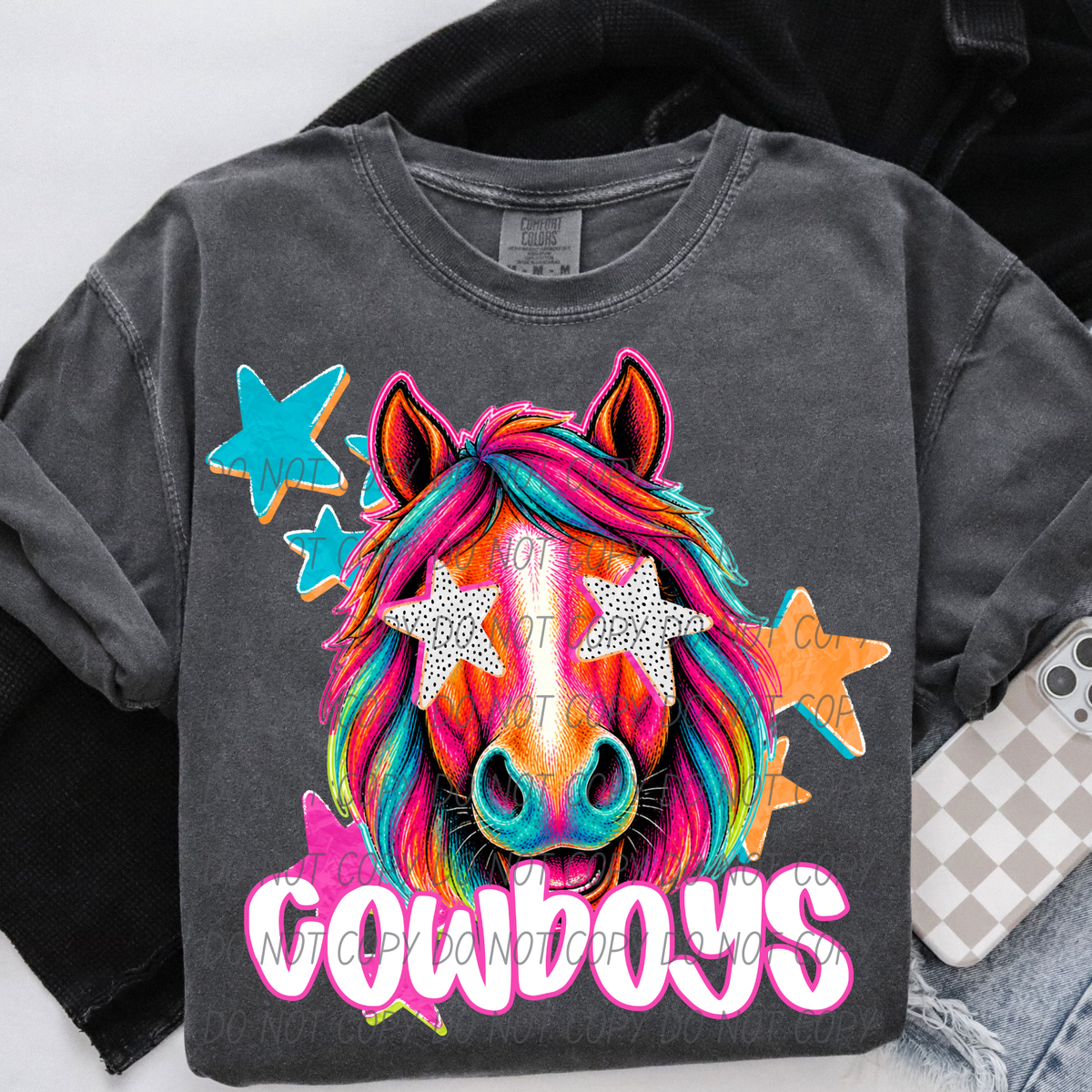 Cowboys horse pop art (City) DTF Transfer
