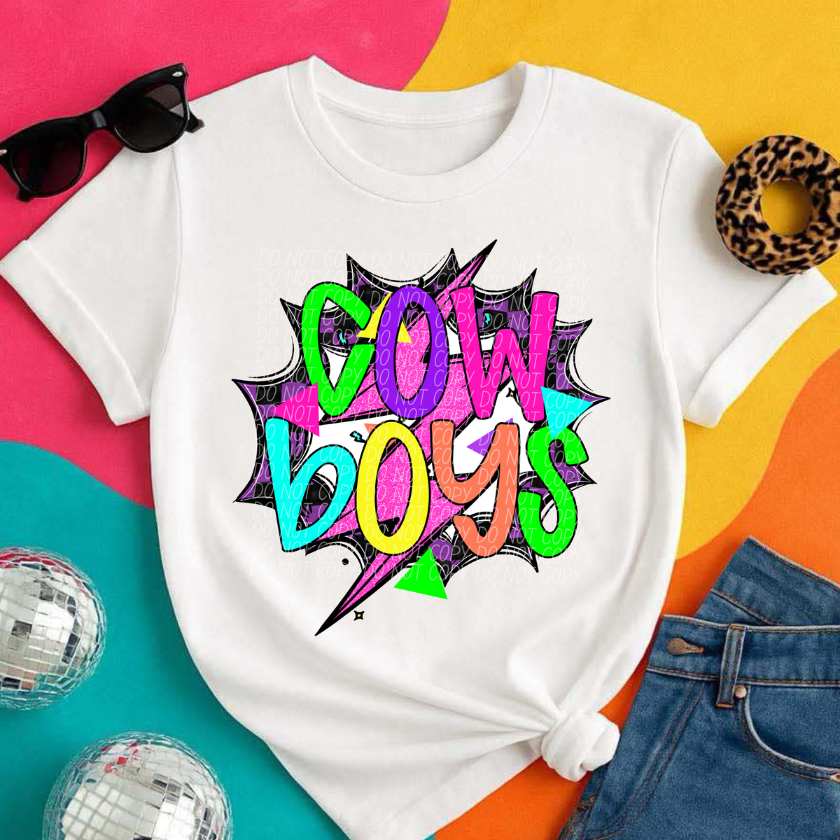 Cowboys 80's Hero Mascots (City) DTF transfer