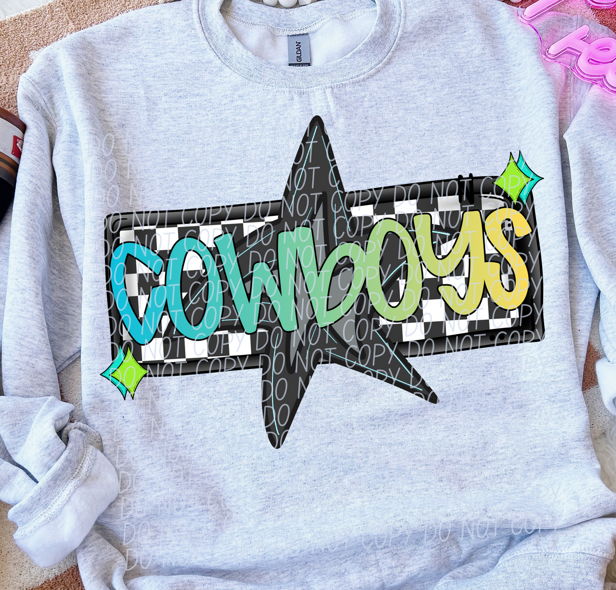 Cowboys Skater Boy Mascot (City) DTF transfer