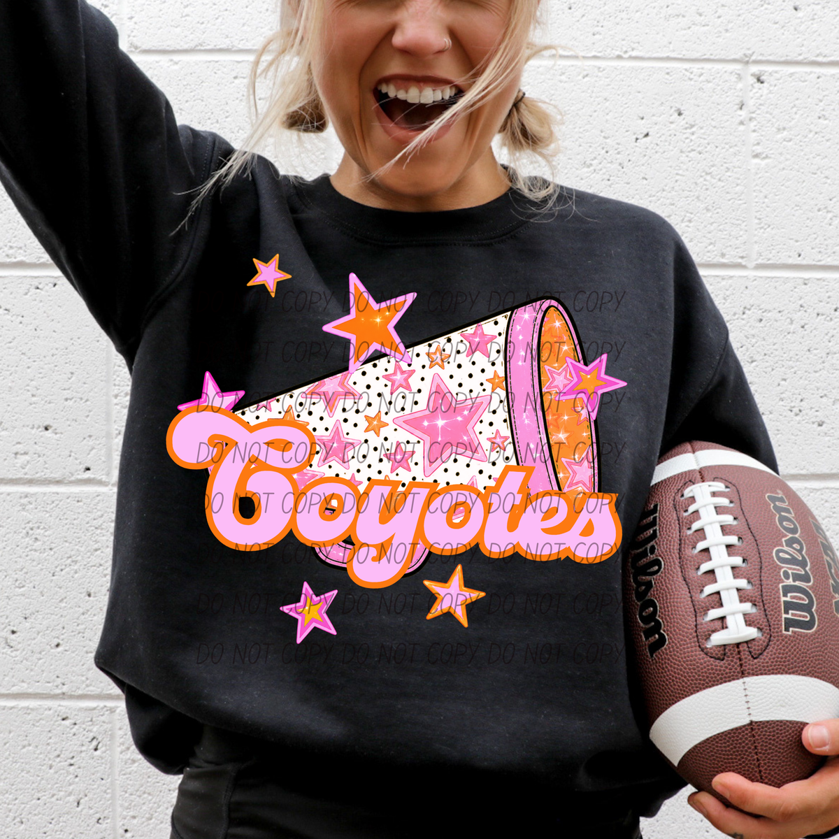 Coyotes pink cheer (city) DTF transfer