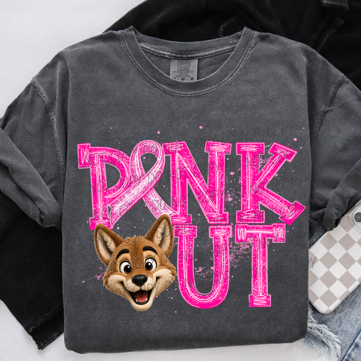 Coyotes Pink out (city) DTF transfer