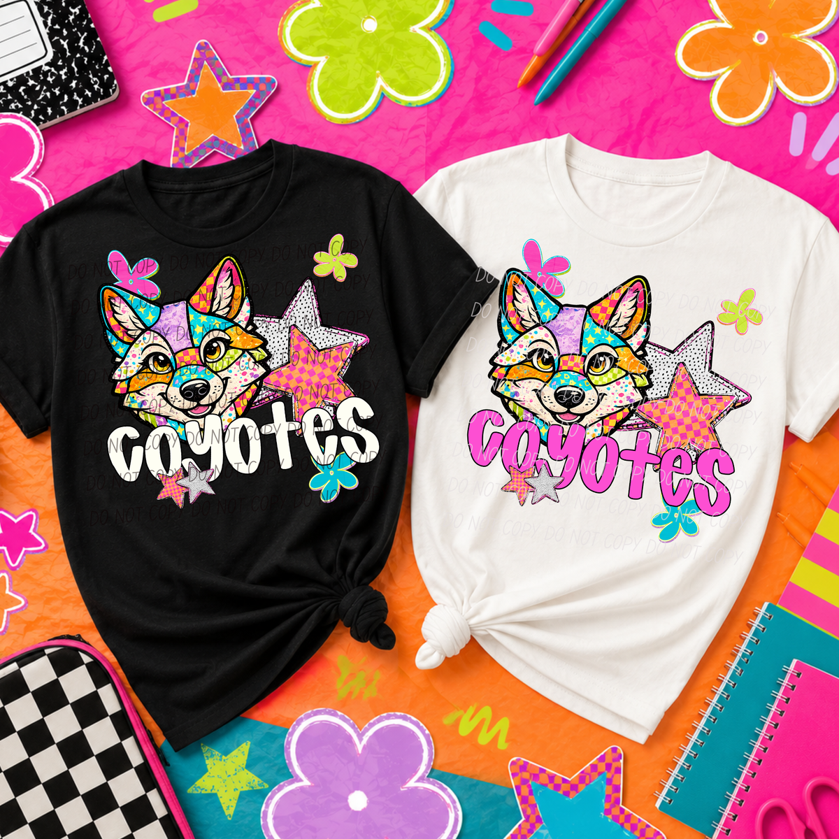 coyotes pattern pop (City) DTF transfer