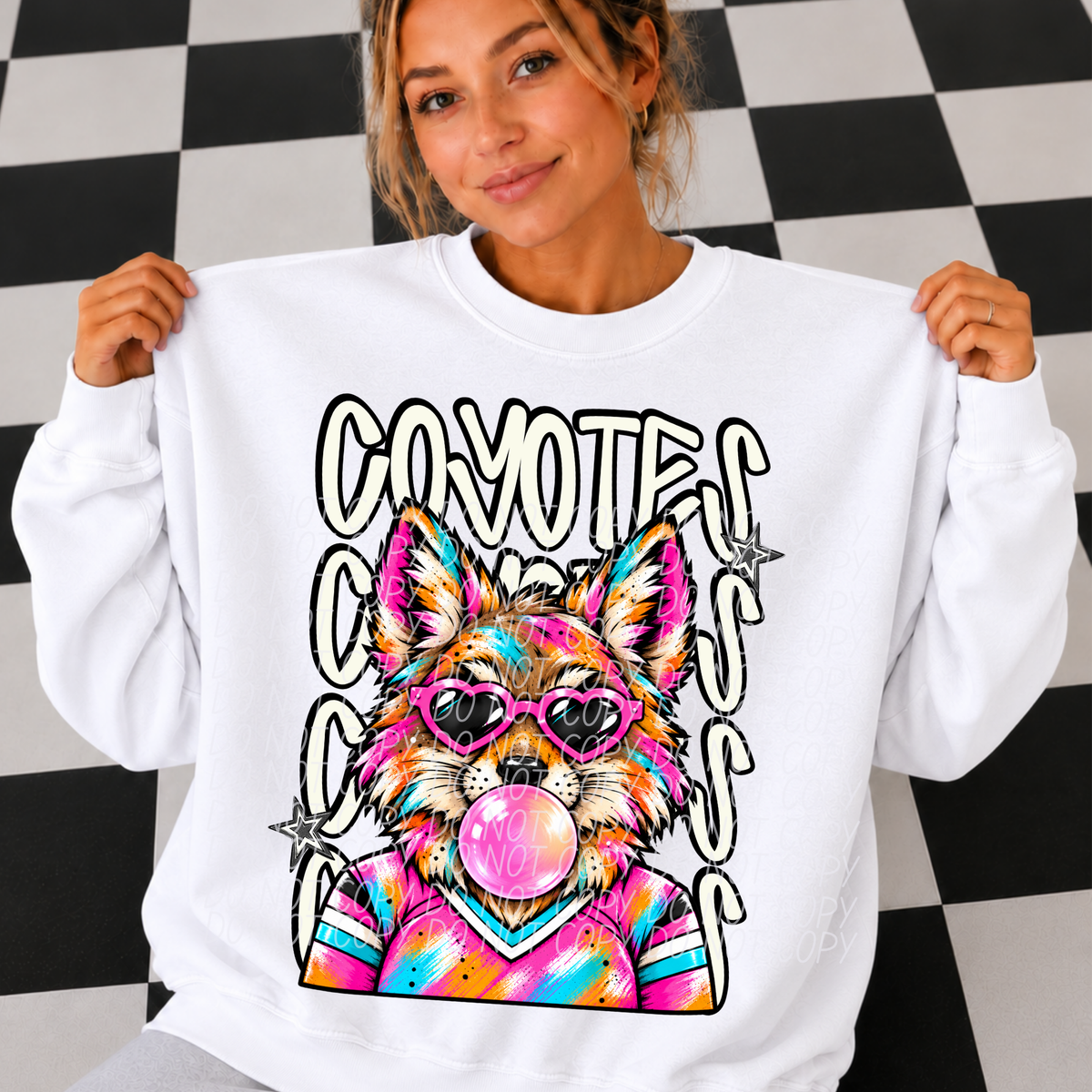 coyotes pretty little rebels mascot (city) DTF Transfer