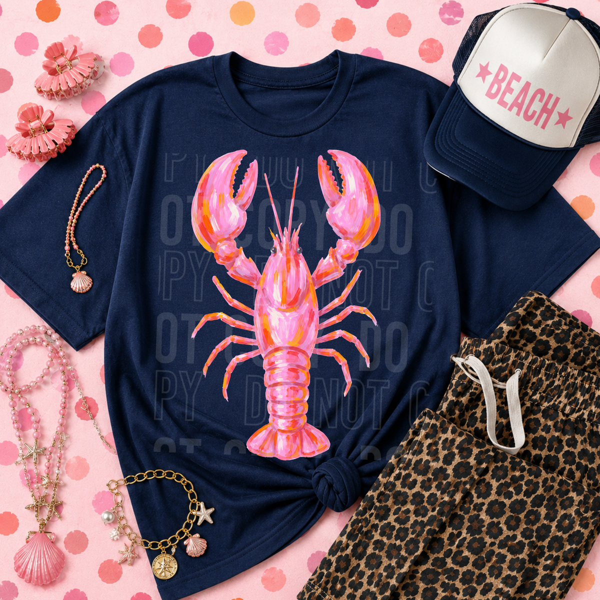 Crawfish brush pink (SBB) DTF Transfer