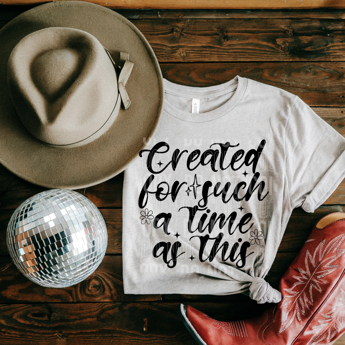 Created for such a time as this (flowers stars) (SBB) DTF Transfer
