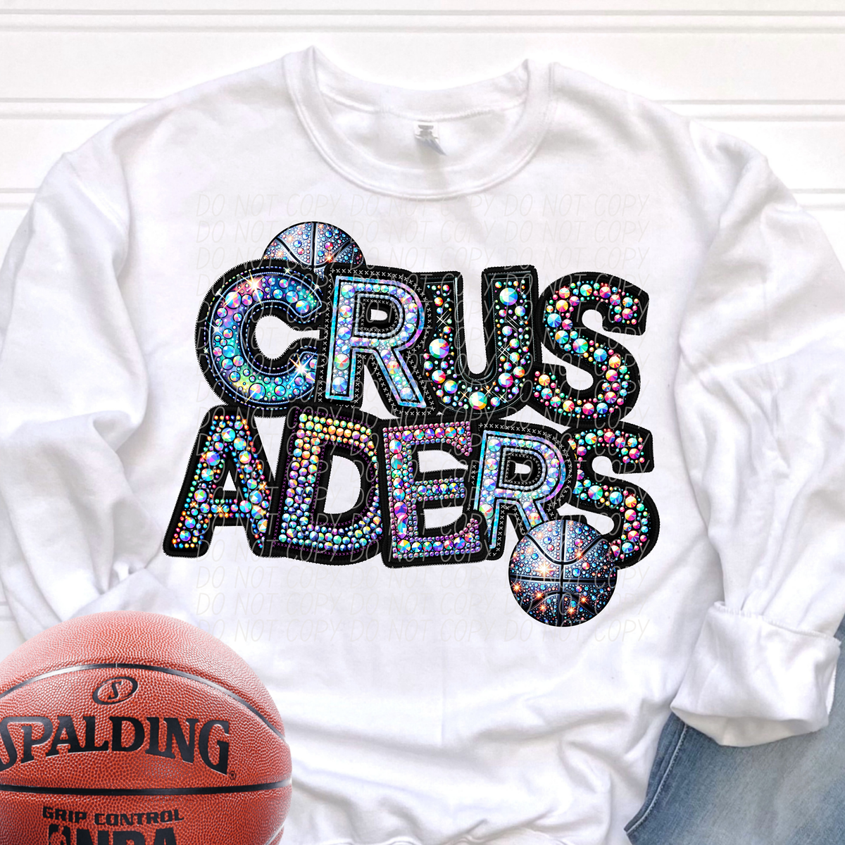 Crusaders Basketball Rhinestone (CITY) 66622 DTF transfer