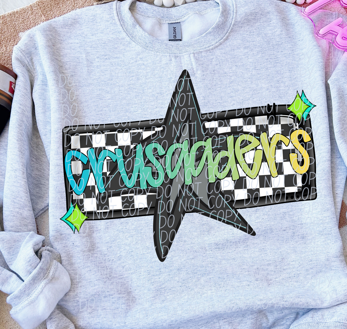 Crusaders Skater Boy Mascot (City) DTF transfer