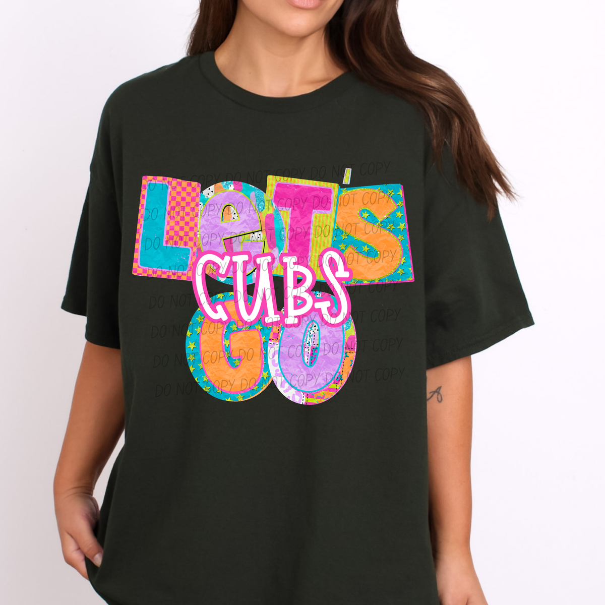 Cubs Patchwork Pep Club (City) DTF Transfer