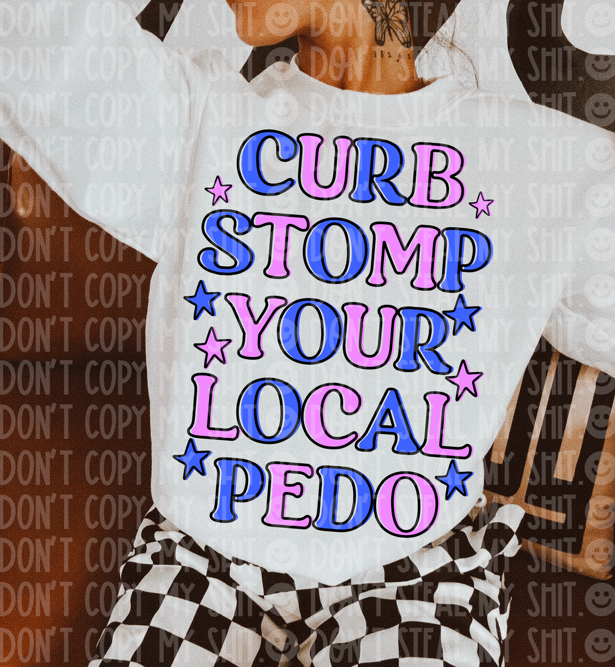 curb stomp your local pedo (lyttle) DTF Transfer