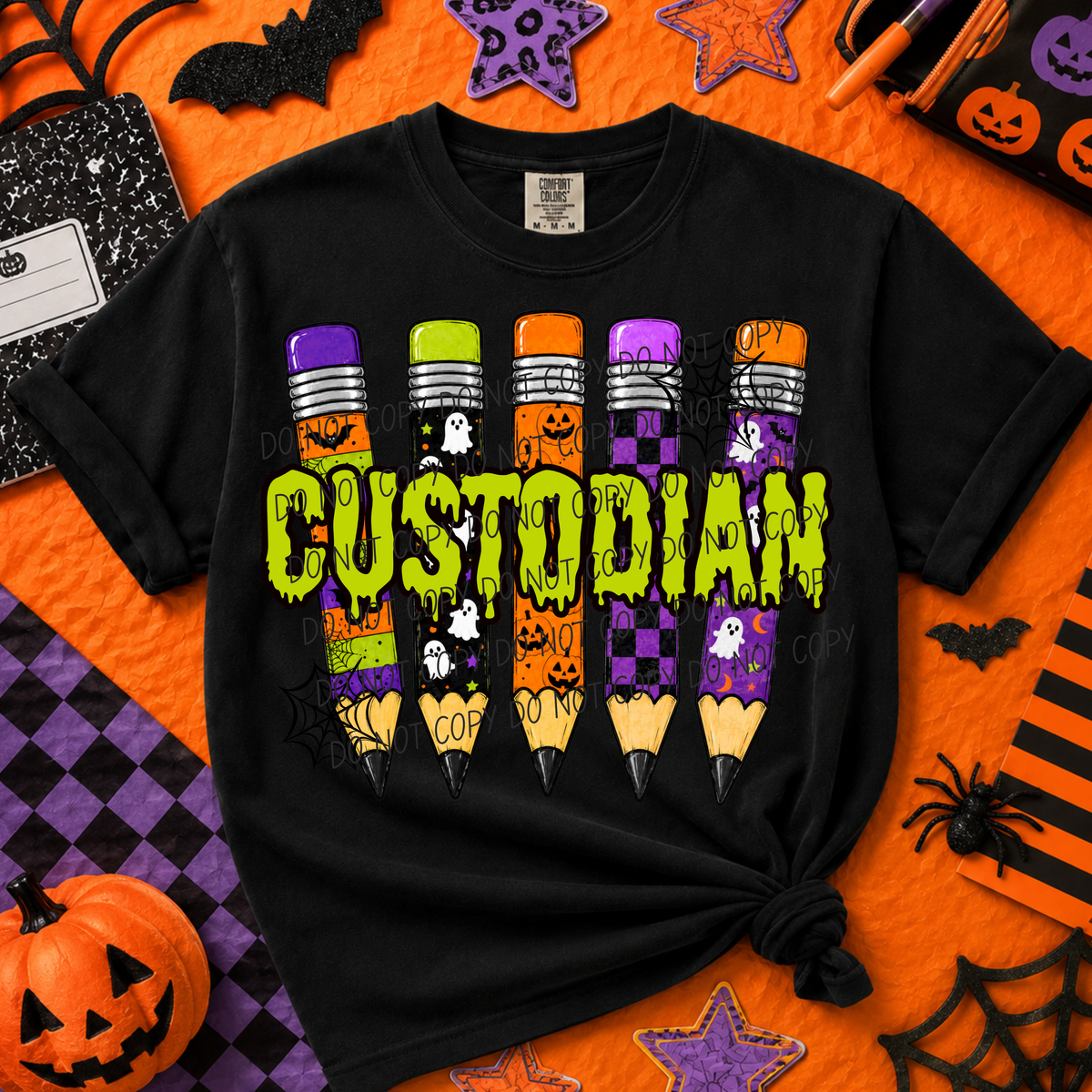 Custodian-Halloween Pencils (CITY) DTF Transfer