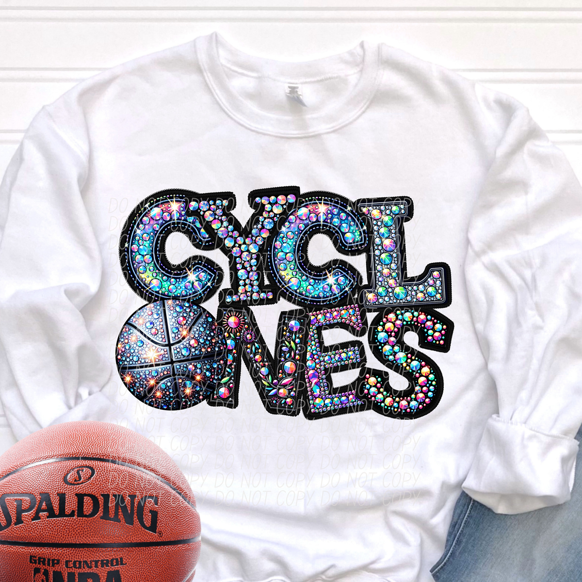 Cyclones Basketball Rhinestone (CITY) 66517 DTF transfer