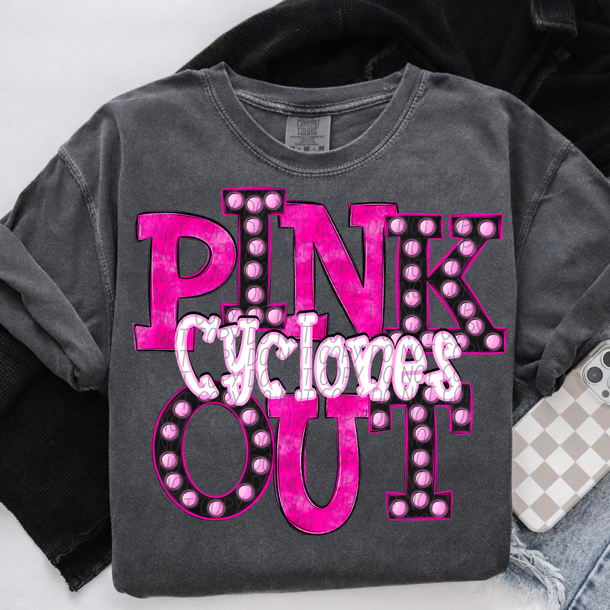Cyclones Pink Out Marquee (City) 113002 DTF transfer