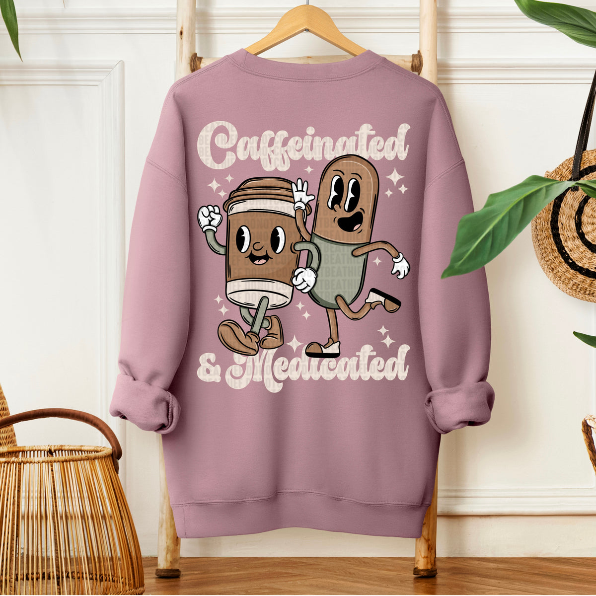 Caffeinated And Medicated 104308 DTF transfer