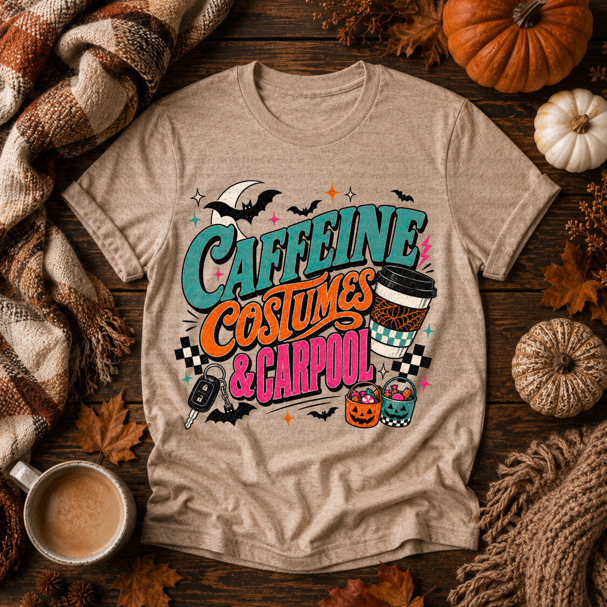 Caffeine costumes & carpool (Revel) DTF Transfer