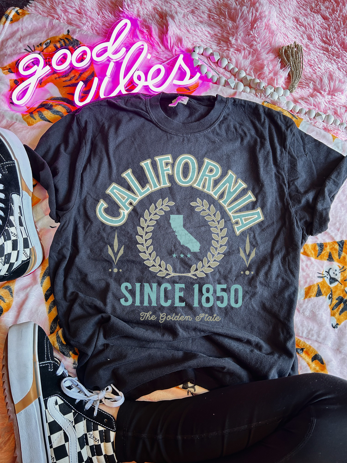 California Since 1850 The Golden State Blue Font 111495 DTF transfer