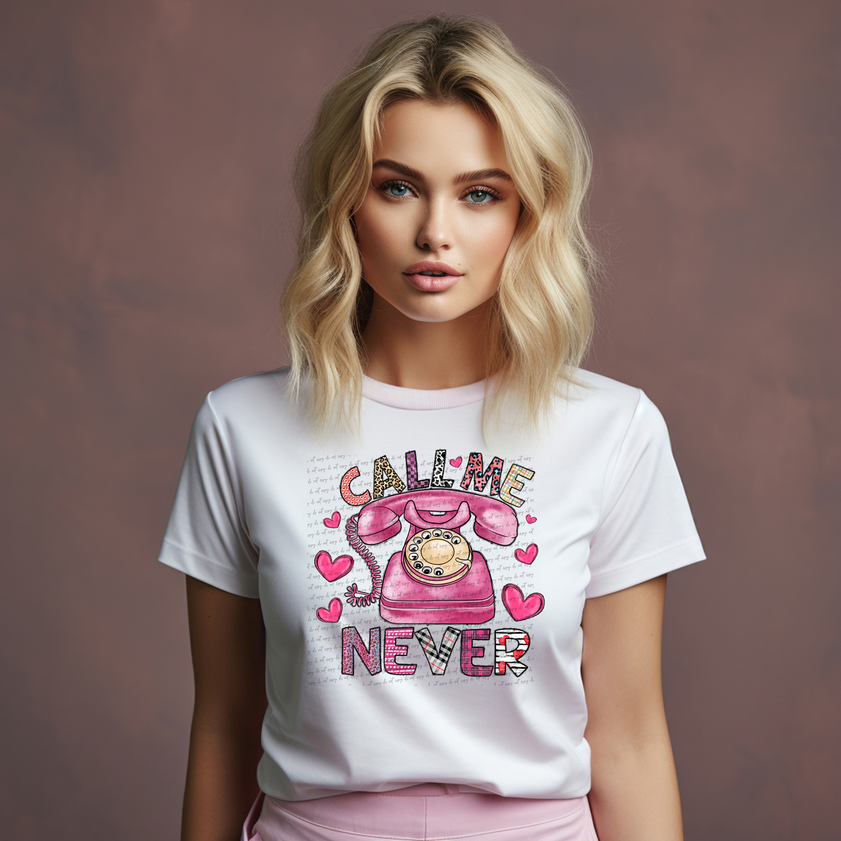 Call Me Never Telephone 71579 DTF Transfer