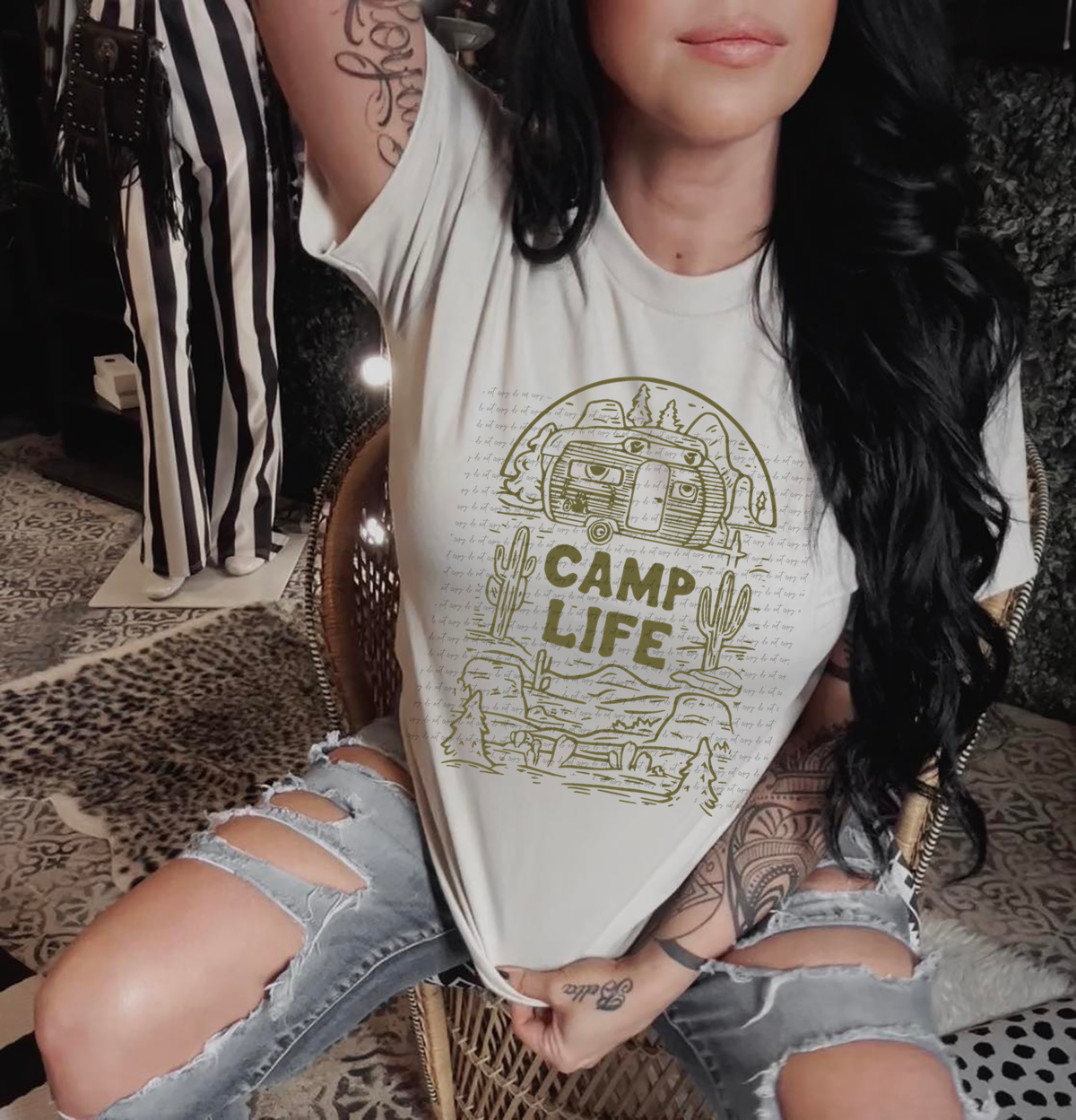 Camp Life Army Green 81129 DTF Transfer