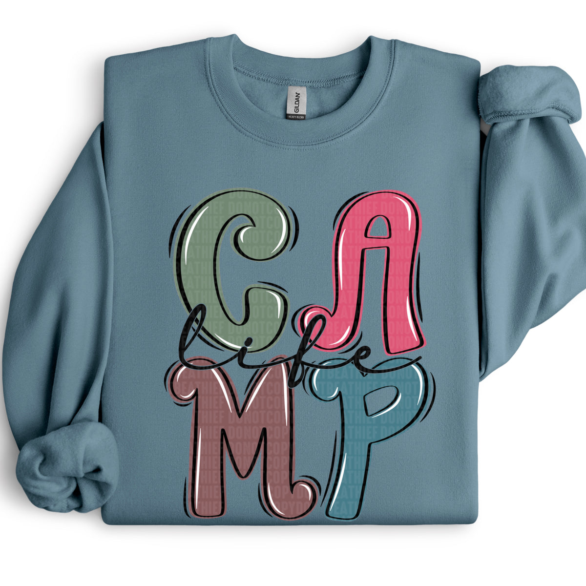 Camp Life black font (SDD) DTF transfer