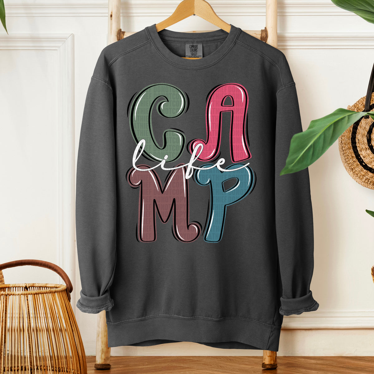 Camp Life white font (SDD) DTF transfer