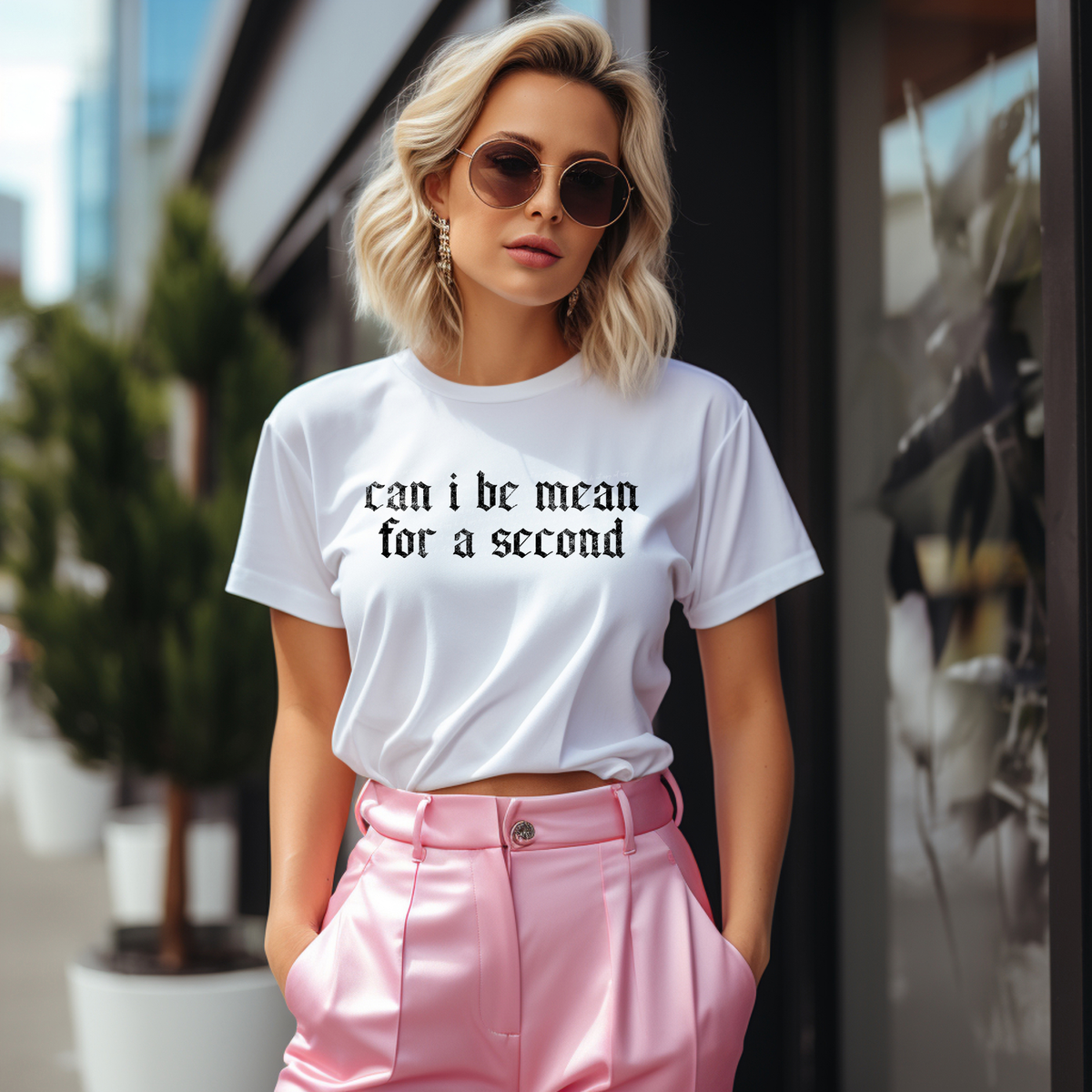 Can I Be Mean For A Second Gothic Black Grunge 86292 DTF Transfer