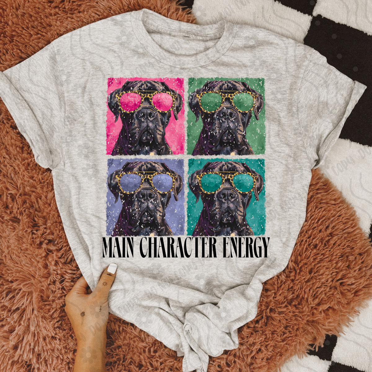 Cane Corso Retro Vibe Main Character Energy 108296 DTF transfer