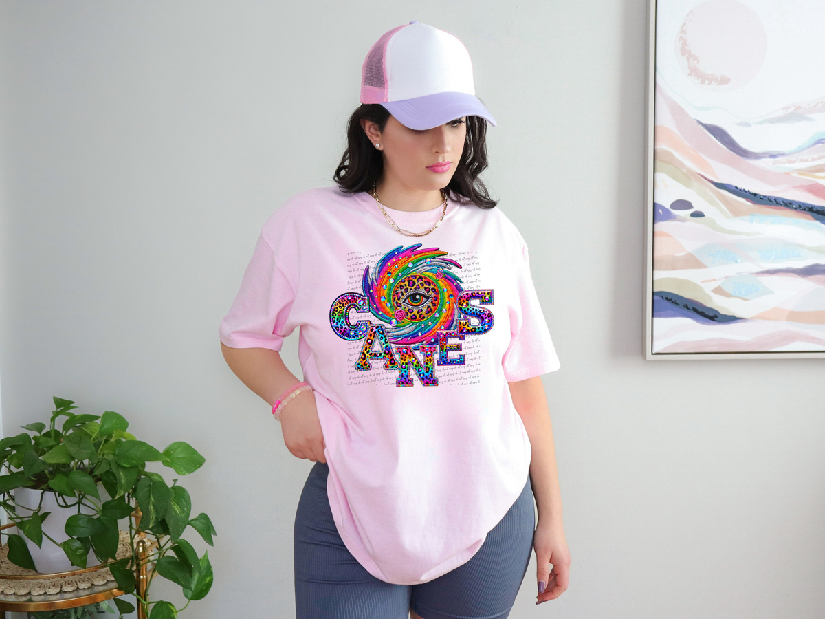 Canes Mascots Rhinestone Leopard Rainbow 42871 DTF transfer