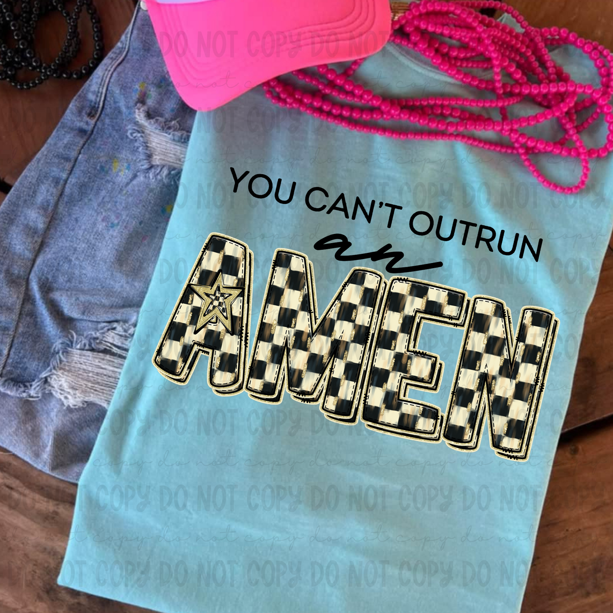 You can't outrun an AMEN (Revel) DTF transfer