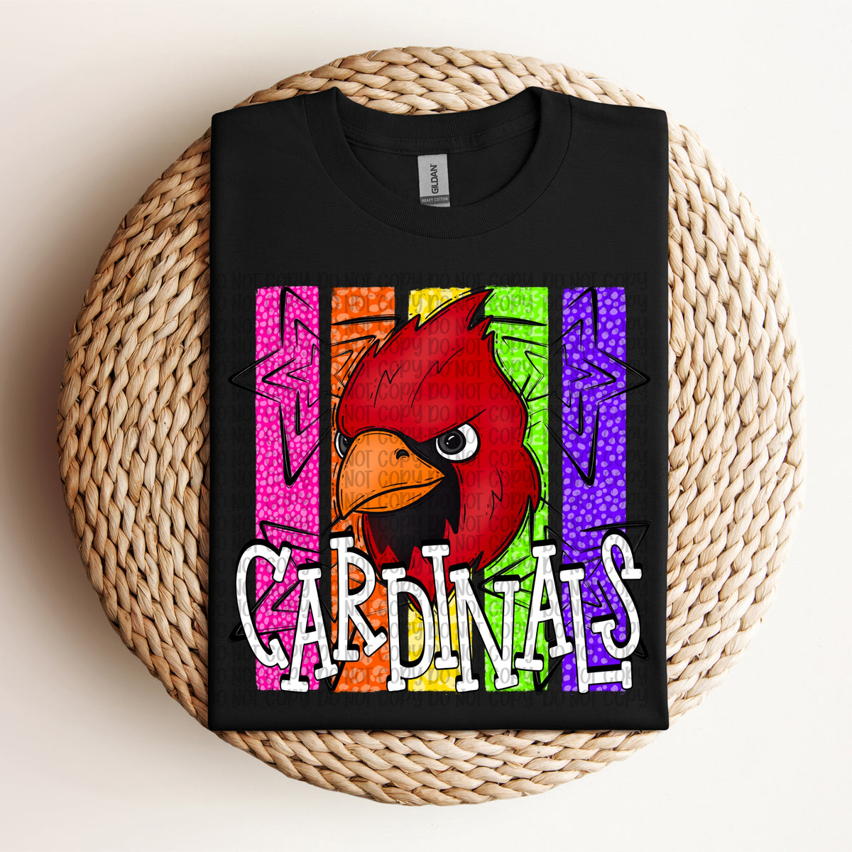 Cardinals neon stripes (VP) DTF Transfer