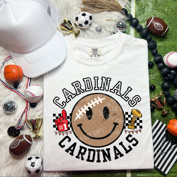 Cardinals football smiley HW 45718 DTF transfer